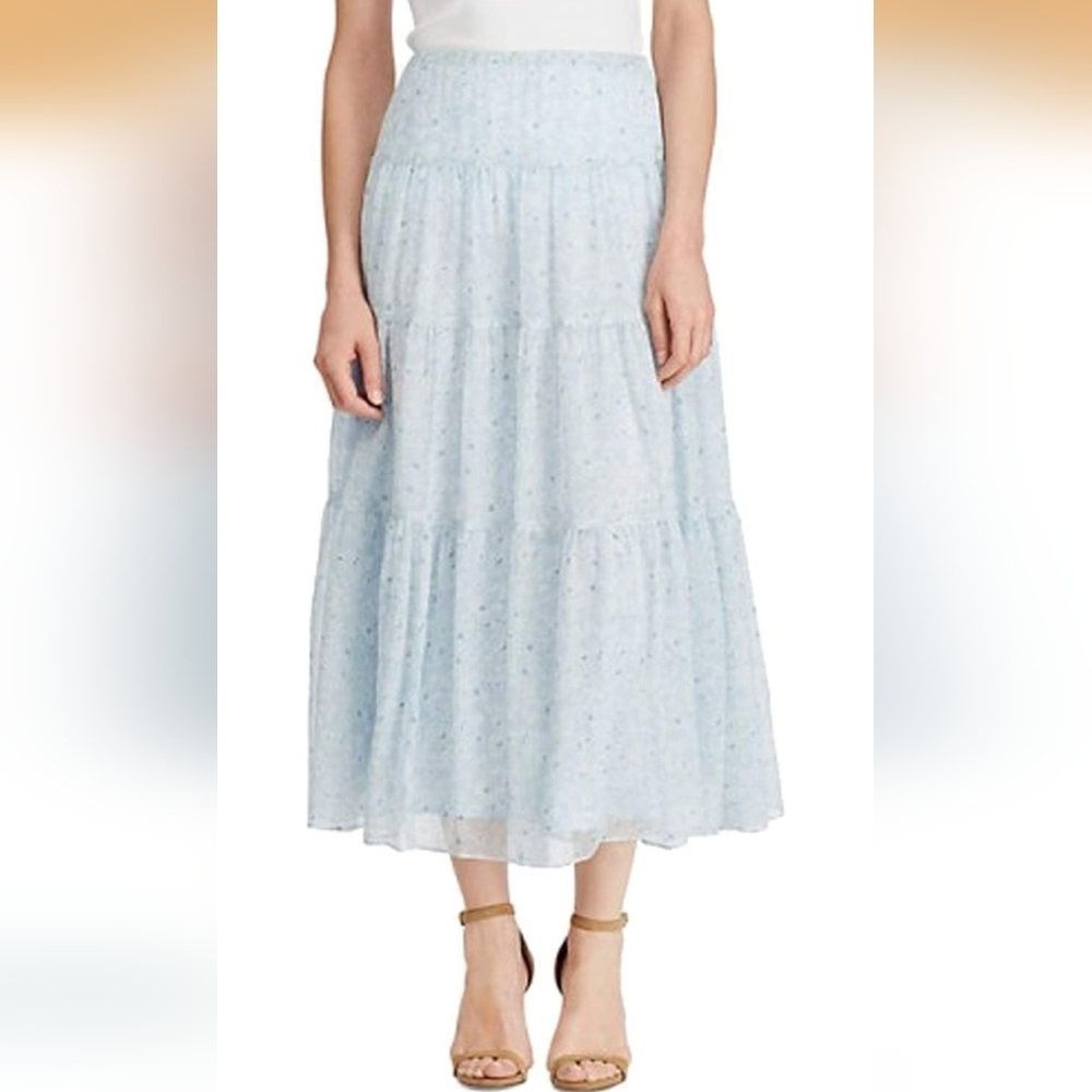 Lauren Ralph Lauren Floral Georgette Peasant Skirt